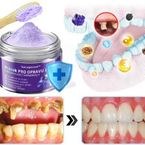 Tooth brushing powder containing minerals