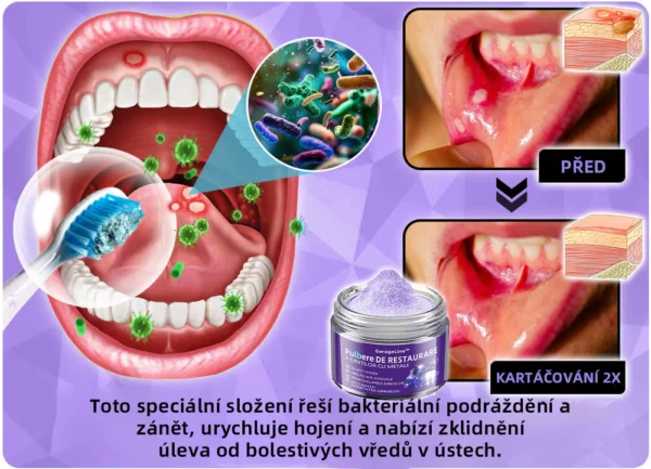 Tooth brushing powder containing minerals