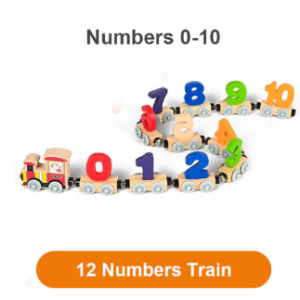 Numbers and Letters Magnetic Train Toy Car