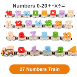 Numbers and Letters Magnetic Train Toy Car