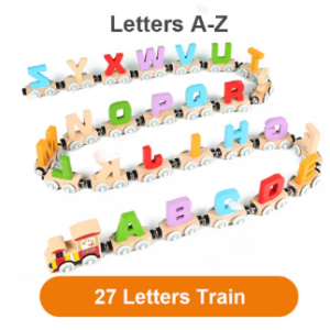 Numbers and Letters Magnetic Train Toy Car