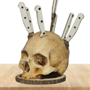 Gothic Skull Knife Holder