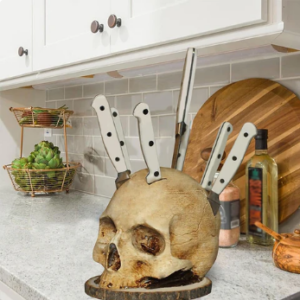 Gothic Skull Knife Holder