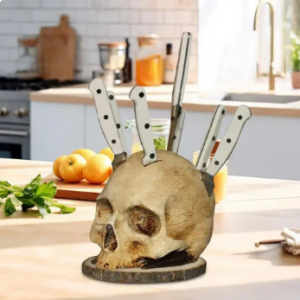 Gothic Skull Knife Holder