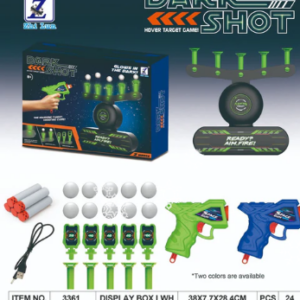 Glow-in-the-Dark Shooting Target Practice Kids Shooting Toy Gun Set