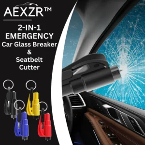 AEXZR™ 2-in-1 Emergency Car Glass Breaker & Seatbelt Cutter