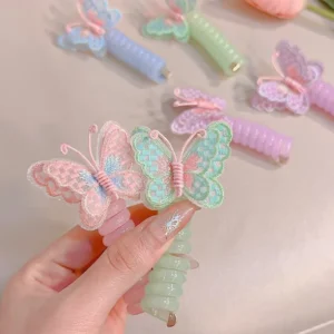 Butterfly Telephone Wire Hair Bands - Set of 6 pieces