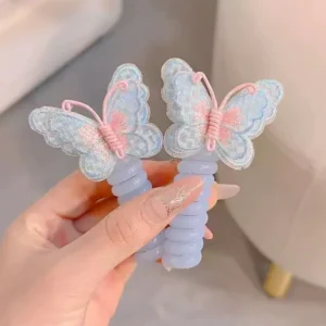 Butterfly Telephone Wire Hair Bands - Set of 6 pieces