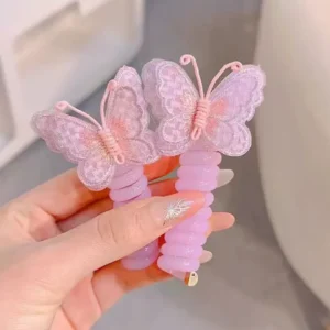 Butterfly Telephone Wire Hair Bands - Set of 6 pieces