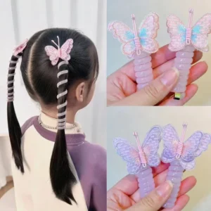 Butterfly Telephone Wire Hair Bands - Set of 6 pieces