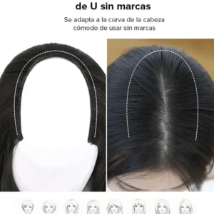 U Shape Clip In Hair Extensions With Water Wave Effect