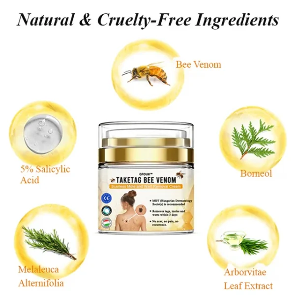 Bee Venom Mole & Wart Removal Treatment Cream