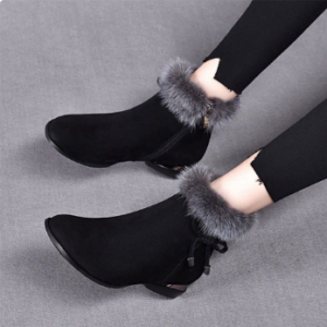 Fashionable, warm, thick and non-slip ankle boots for women