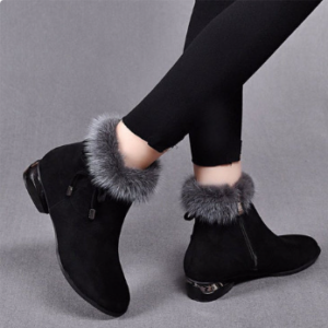 Fashionable, warm, thick and non-slip ankle boots for women