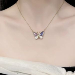 Color Changing Butterfly Necklace