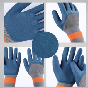 Wear-resistant rubber work glove