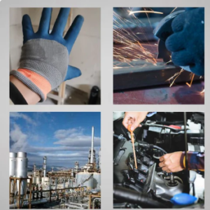 Wear-resistant rubber work glove