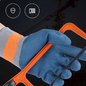 Wear-resistant rubber work glove