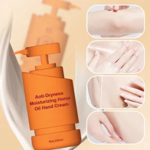 Anti-dryness moisturizing hand cream with horse oil