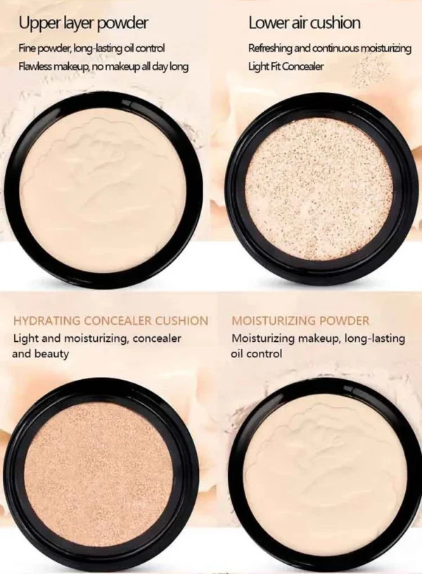 2-in-1 Double Layer Powder Foundation & Cushion Foundation