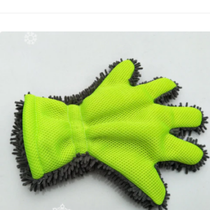 Double sided five finger car wash gloves