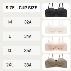 Invisible Strap Front Buckle Push Up Bra