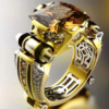 Heavy Duty Vintage Zirconium Wide Band Ring